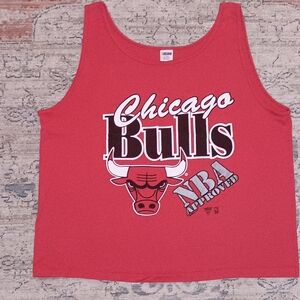 Vintage Chicago Bulls NBA Red Muscle Shirt Men's XL
